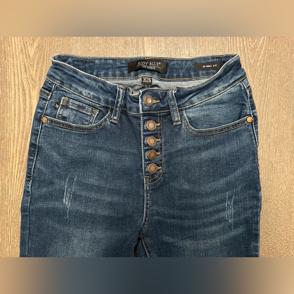 JUDY BLUE SKINNY FIT BUTTON FLY JEANS - Size 3/26 - Picture 3 of 6